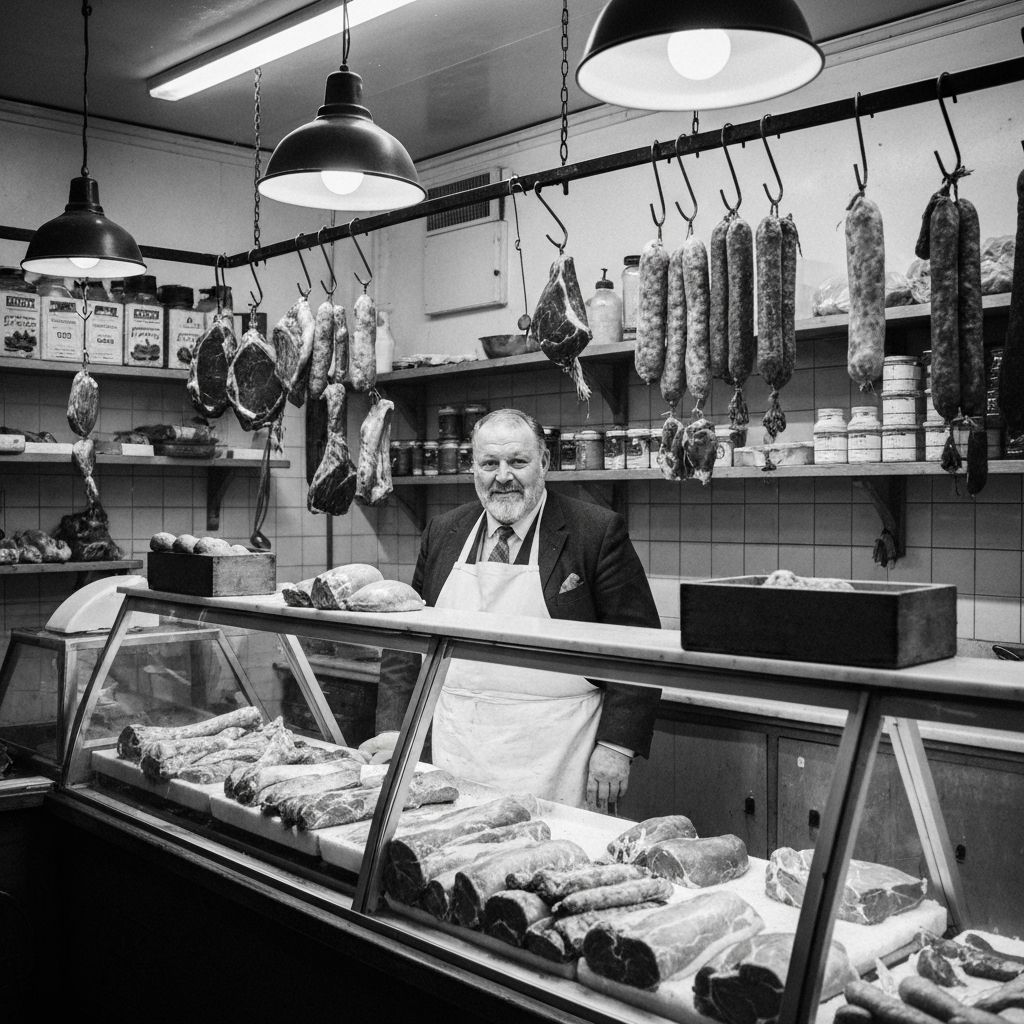 Historic butcher shop circa 1940s